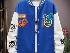 Dou-color Summer Thin Men's Fashionable Baseball Jacket Windproof Thin Jacket - Blue