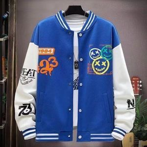 Dou-color Summer Thin Men's Fashionable Baseball Jacket Windproof Thin Jacket - Blue